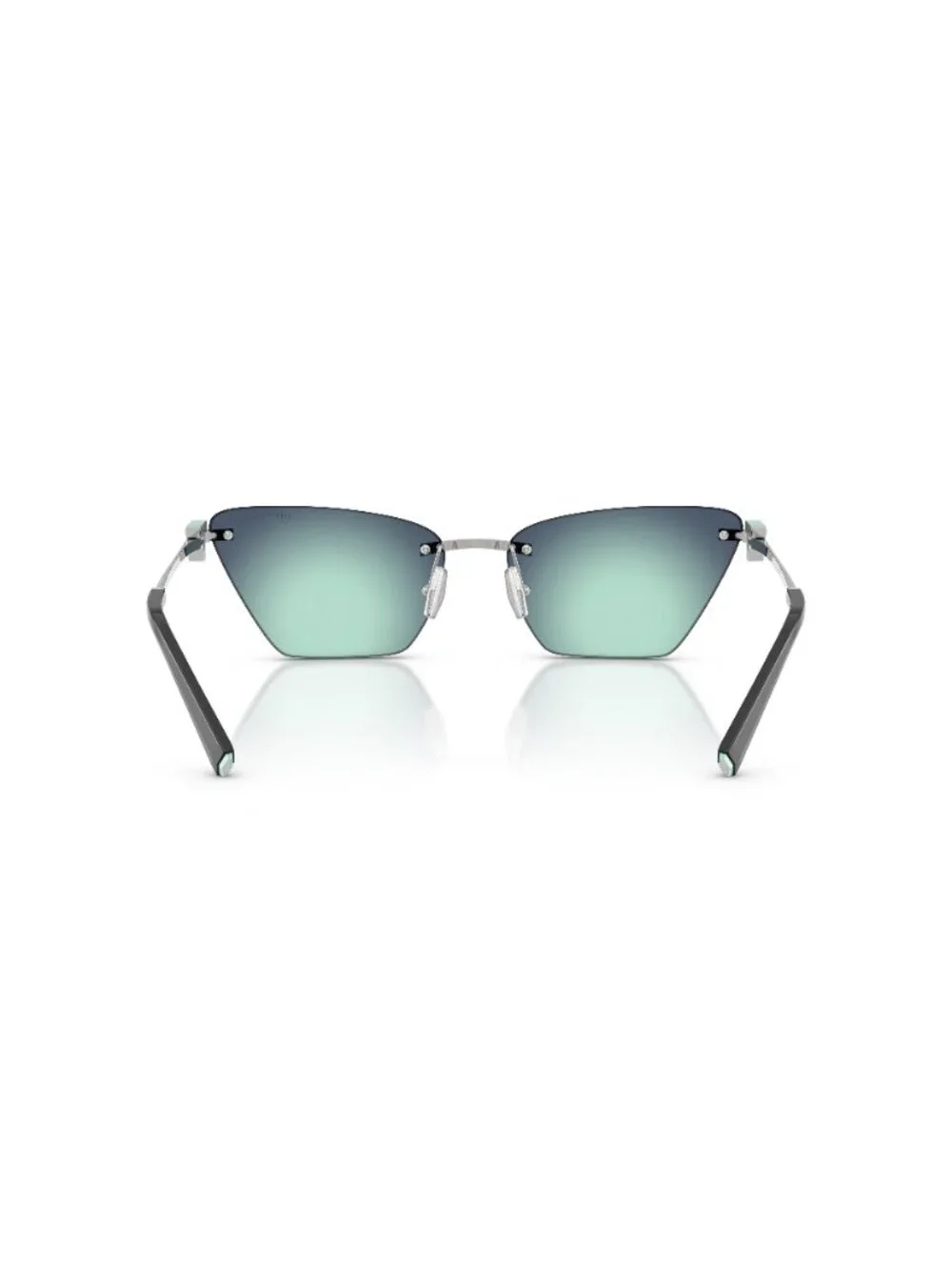 New Tiffany Women's Sunglasses Silver Blue Lens Metal Frame TF3120 60019S 61